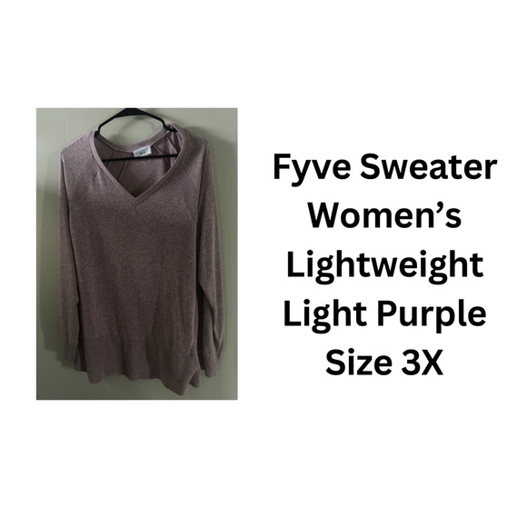 Fyve Sweater Women’s  Lightweight Light Purple Size 3X - Picture 1 of 4